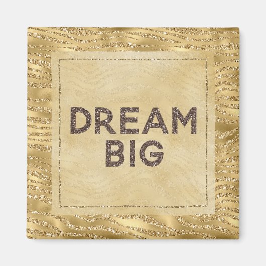 金ゴールドグリッツィゼブラプリントグリッタードリーム マグネット (正面)