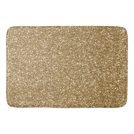 金ゴールドグリッツグリッターグラムスパルクル バスマット (正面)