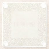 金ゴールドグリッツグリッタースパークル ガラスコースター (裏面)