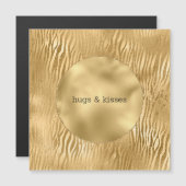 金ゴールドグリッツゼブラパーソナライズされた引用文 (正面/裏面)