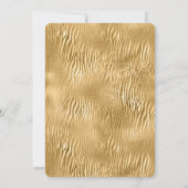 金ゴールドグリッツゼブラプリントブライダルシャワー 招待状 (裏面)