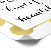 金ゴールドグリッツドットは美しい ポスター (角)