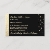 金ゴールドグリッツ体バター化粧品クリーム 名刺 (裏面)