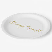 金ゴールドグリッツ常に輝く ペーパープレート (アングル)