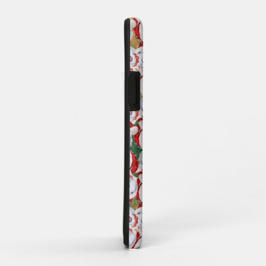 金ゴールドグリーンアラスカンマラムートカワイドッグクリスマス Case-Mate iPhoneケース (裏面/右)