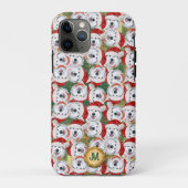 金ゴールドグリーンアラスカンマラムートカワイドッグクリスマス Case-Mate iPhoneケース (裏面)