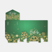 金ゴールドグリーンウィンター50誕生日ありがとう フェイバーボックス (折り畳みなし)