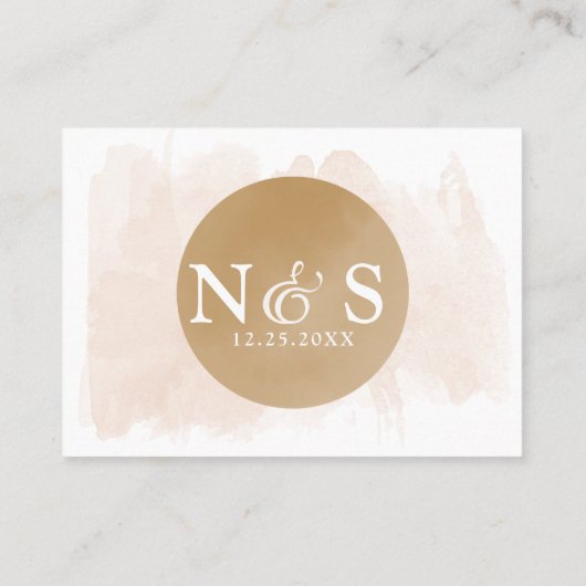 金ゴールドグリーンウェルカム抱き枕バスケット座席表 プレイスカード (裏面)