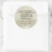 金ゴールドグリーンウォーターの色のアドパーソナライズされたレス ラウンドシール (バッグ)