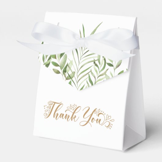 金ゴールドグリーンウォーターカラーユーカリ結婚ス フェイバーボックス (正面サイド)