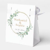 金ゴールドグリーンウォーターカラーユーカリ結婚ス フェイバーボックス (裏面サイド)