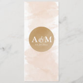 金ゴールドグリーンウォーター結婚カラーのディナーメニュー メニュー (裏面)