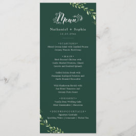 金ゴールドグリーンウォーター結婚カラーのディナーメニュー メニュー