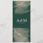 金ゴールドグリーンウォーター結婚カラーのディナーメニュー メニュー (裏面)