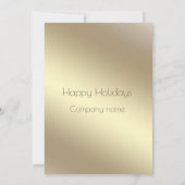 金ゴールドグリーンウォーター色の松の木クリスマスパーティー 招待状 (裏面)