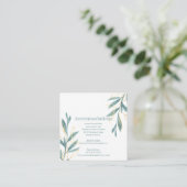 金ゴールドグリーンウォーター色フローラ結婚ズアコモデーション エンクロージャーカード (スタンド正面)