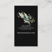 金ゴールドグリーンスタイリッシュリースラックスブ無地のラック 名刺 (裏面)