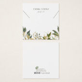 金ゴールドグリーントロピカル葉ズソーシャルメディアネックレス (正面&裏面)