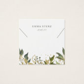 金ゴールドグリーントロピカル葉ズソーシャルメディアネックレス (正面)