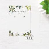 金ゴールドグリーントロピカル葉メディアイヤリング (デスク)