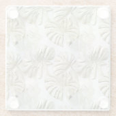 金ゴールドグリーントロピカル離れサージ ガラスコースター (裏面)