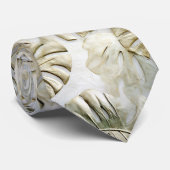 金ゴールドグリーントロピカル離れ ネクタイ (ロール)