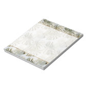 金ゴールドグリーントロピカル離れ ノートパッド (回転)