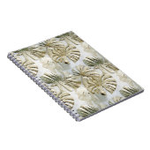 金ゴールドグリーントロピカル離れ ノートブック (右側)