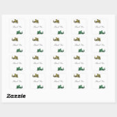金ゴールドグリーンドラゴンありがとうシール スクエアシール (シート)