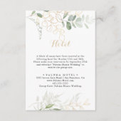 金ゴールドグリーンフォージュカリグラフィホテル エンクロージャーカード (正面)