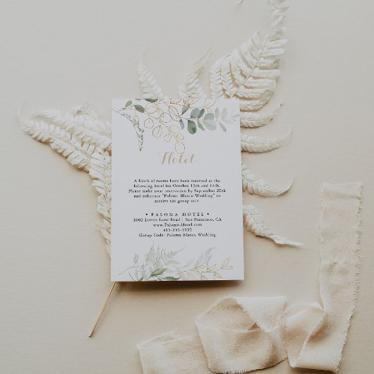 金ゴールドグリーンフォージュカリグラフィホテル エンクロージャーカード