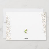 金ゴールドグリーンフローラクリスマスフォト シーズンカード (裏面)