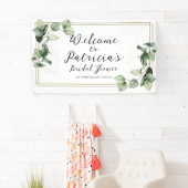 金ゴールドグリーンブライダルシャワーウェルカムバナー 横断幕 (インサイチュ)