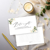 金ゴールドグリーンブライダルシャワーデイトナイトカード エンクロージャーカード