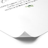 金ゴールドグリーンブライダルシャワーデイトナイトジャールサイン ポスター (角)