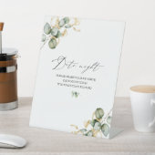 金ゴールドグリーンブライダルシャワーデイトナイトジャールサイン 台座サイン (インサイチュ)