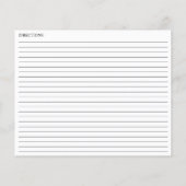 金ゴールドグリーンブライダルシャワーレシピカード (裏面)