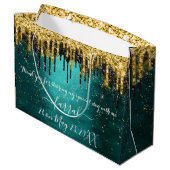 金ゴールドグリーンブラックドリップスフェイスラージ抱き枕 ラージペーパーバッグ (裏面アングル)