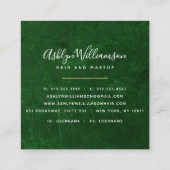 金ゴールドグリーンブルー大理石モダンの水彩色 スクエア名刺 (裏面)