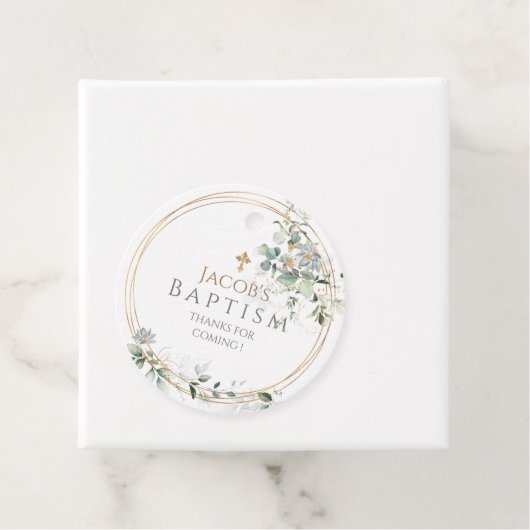 金ゴールドグリーンユーカリプタスボーイバプテスマ フェイバータグ (インサイチュ)