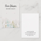 金ゴールドグリーンリーダンデロンジュエリーイヤリングディスプレイ 名刺 (正面/裏面)