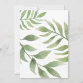 金ゴールドグリーンリーフローラ結婚式招待状 招待状 (裏面)