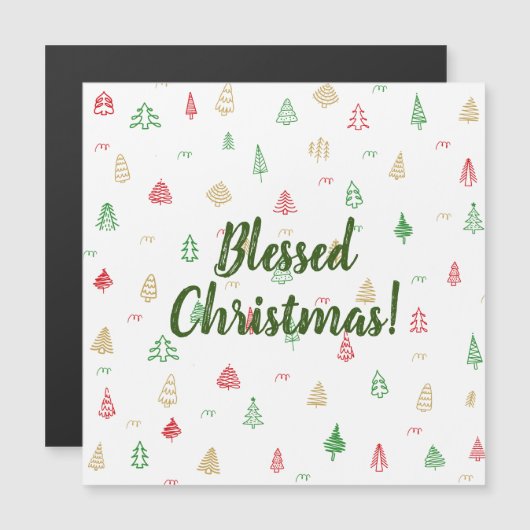 金ゴールドグリーンレッドクリスマスツリーパターン (正面/裏面)