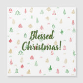 金ゴールドグリーンレッドクリスマスツリーパターン (正面)