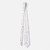 金ゴールドグリーンレッドクリスマスツリーパターン ネクタイ (裏面)