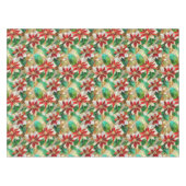 金ゴールドグリーンレッドポインセチア テーブルクロス (正面(横))