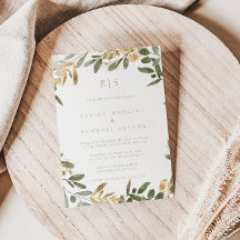 金ゴールドグリーン秋姓イニシャル結婚