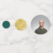 金ゴールドグリーン紙吹雪モダン退職パーティーデコール コンフェッティ (裏面)