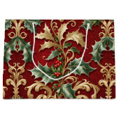 金ゴールドグリ離れンドクリスマスホリデー抱き枕 ラージペーパーバッグ (正面)