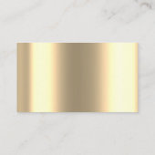 金ゴールドグルーミングサービスポープリントメタリック 名刺 (裏面)